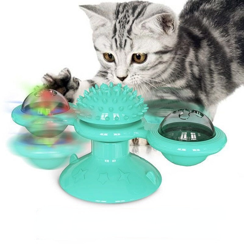 GatoGiroLED. Brinquedo Interativo para gatos, com Led e Catnip.