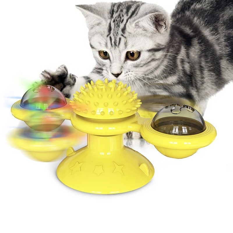 GatoGiroLED. Brinquedo Interativo para gatos, com Led e Catnip.